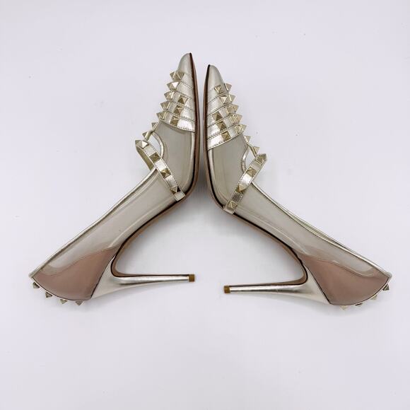 VALENTINO GARAVANI Rockstud Alcove Pump in Platinum (Size 40) - Picture 11 of 15